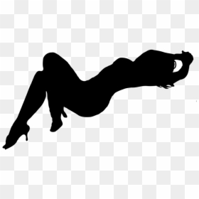 Sexy Silhouette Lying Down, HD Png Download - lady silhouette png