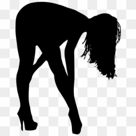 Bent Over With Heels, HD Png Download - lady silhouette png