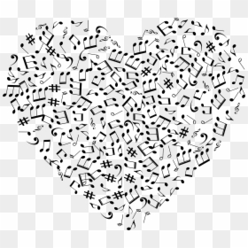 Heart Musical Notes Png, Transparent Png - music vector png