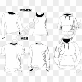 Clothes Design Sketches Shirt, HD Png Download - t shirt vector png