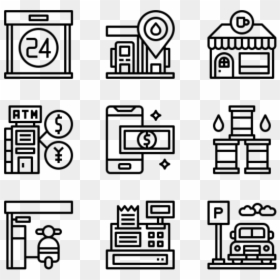 Arcade Icons, HD Png Download - gas station png