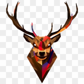 Geometric Wallpaper Iphone 5, HD Png Download - deer horns png