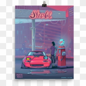 Retro Futuristic Gas Station, HD Png Download - gas station png