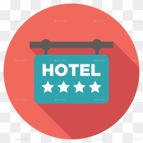 Hotel Icon Png Flat, Transparent Png - direction icon png