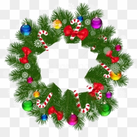 Christmas Wreath Clipart Png, Transparent Png - free christmas png