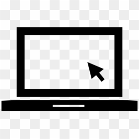Laptop With Cursor Icon, HD Png Download - blank button png