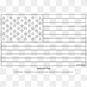 Us Flag Black And White Clipart, HD Png Download - american flag star png