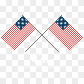 Clip Art American Flags Crossed, HD Png Download - american flag star png