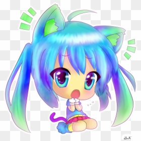 Manga Chibi Cat Girl, HD Png Download - cute chibi png