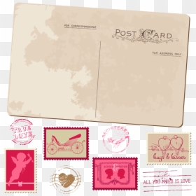 Wedding Postcard Png, Transparent Png - postcard stamp png