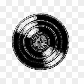Banner Black And White Download Record Transparent - Circle, HD Png Download - record png