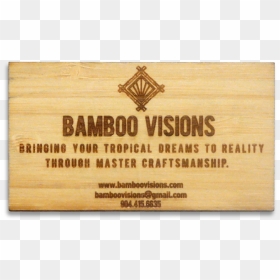Bamboo Visions Business Card - Plank, HD Png Download - bamboo png