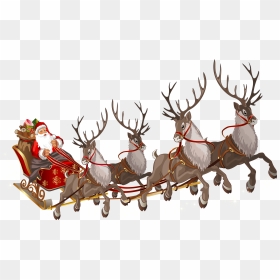 Flying Santa Claus Png - Santa On Sleigh Png, Transparent Png - santa claus png