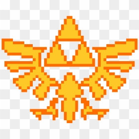 Legend Of Zelda Pixel Art Minecraft , Png Download - Pixel Art Zelda Botw, Transparent Png - triforce png