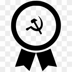 Certificate Medal Sickle Hammer - Font Awesome Certificate Icon, HD Png Download - hammer and sickle png