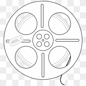 Movie Reel Clipart - Drawing, HD Png Download - film reel png