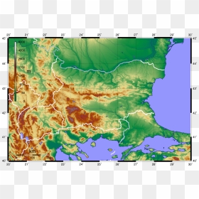 Topographic Map Of Bulgaria Bulgaria Blank Without, HD Png Download - dots png