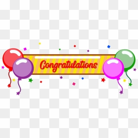 Congratulations Png Graphic Black And White Stock - Birthday Decoration Items Png, Transparent Png - congratulations png
