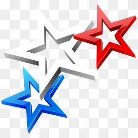 Transparent Red White And Blue Stars, HD Png Download - usa png