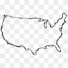 Map Of Usa Drawing 5 - Usa Drawing Png, Transparent Png - usa png