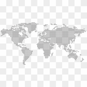 Transparent White Dots Png - World Map Dotted Png, Png Download - dots png