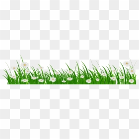 Grass With Flower Clipart Banner Freeuse Grass With - Flowers And Grass Png, Transparent Png - tall grass png