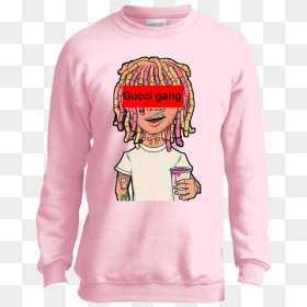 Lil Pump Gucci Gang Youth Sweatshirt Sweatshirts - Obrazky Na Kreslenie Lil Pump, HD Png Download - lil pump png
