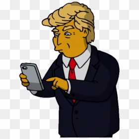 Trump Simpsons, HD Png Download - trump hair png