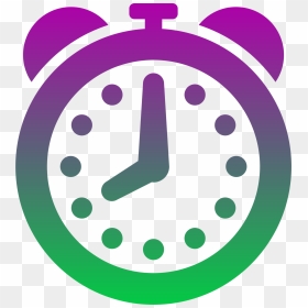 Coloured Clock Clip Arts - Clipart Colorful Clock, HD Png Download - clock icon png