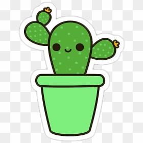 Cute Cactus Sticker - Cactus Clipart Transparent Cute, HD Png Download - sticker png