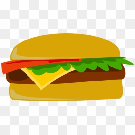 Cartoonish Hamburger - Cheese Burger Clipart, HD Png Download - hamburger png