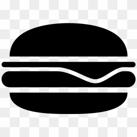 Hamburger Black And White Png - Burger Icon Black, Transparent Png - hamburger png