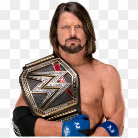 Aj Styles With Wwe Title , Png Download - Money In The Bank 2018 Aj Styles Vs Shinsuke Nakamura, Transparent Png - aj styles png