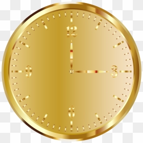 Gold Clock Clip Arts - Transparent Background Gold Clock Png, Png Download - clock icon png