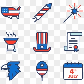 4th Of July Icon Vector, HD Png Download - 4th of july png