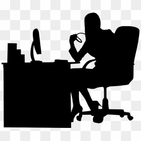 Business Woman Silhouette Png - Silhouette Office Worker Clipart, Transparent Png - woman silhouette png