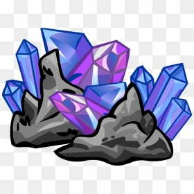 Crystal Clipart Purple Crystal - Club Penguin Crystal, HD Png Download - crystal png