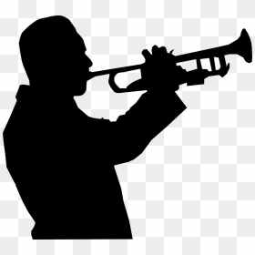 Angel With Trumpet Png - Man Playing Trumpet Silhouette, Transparent Png - trumpet png
