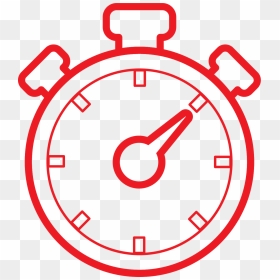 Red Time Icon Png, Transparent Png - clock icon png