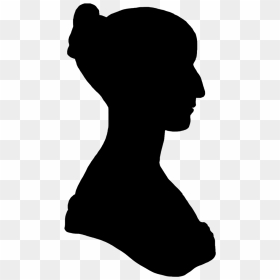 Png Silhouette Woman Head Transparent Silhouette Woman - Old Woman Silhouette Face, Png Download - woman silhouette png