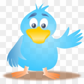 Transparent Twitter Bird Png - Cartoon Waving Goodbye Animation, Png Download - twitter bird png