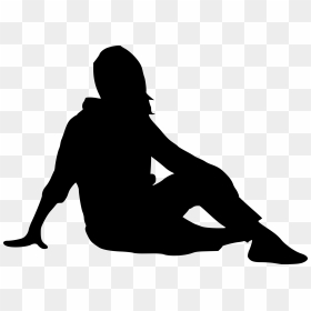 Girl Sitting Silhouette Png, Transparent Png - woman silhouette png