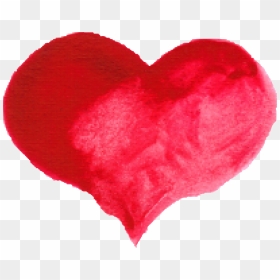 10 Red Watercolor Heart - Transparent Hearts Watercolor Png, Png Download - heart clipart png