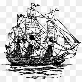 Pirate Ship Drawing Png, Transparent Png - pirate ship png