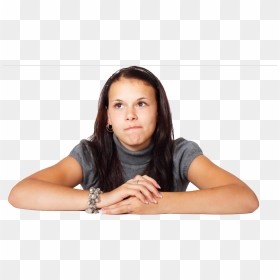 Thinking Woman Png Transparent - Woman Thinking, Png Download - thinking png