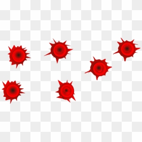 Silhouette Bullet Hole Vector, HD Png Download - bullet holes png