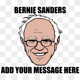 Transparent Cartoon Face Png - Bernie Sanders Cartoon Face, Png Download - bernie sanders png