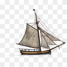 Sailboat And Pirate Ship - Sailboat, HD Png Download - pirate ship png