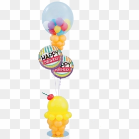 Ice Cream Birthday Balloon Decoration, HD Png Download - birthday balloons png