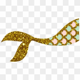 Banner Royalty Free Stock Mermaid Gold Glitter Free - Mermaid Tail Vector Glitter, HD Png Download - mermaid tail png